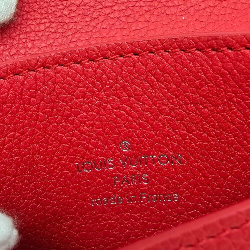 Authentic Louis Vuitton Lockme Wallet Red Leather | LV Compact Wallet - Picture 13 of 15